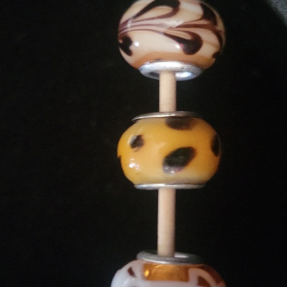 925 set of 3 GLASS charms - Picture 5 of 8